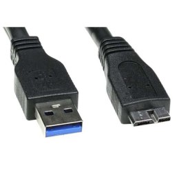 Logo USB kabel (3.0), USB A M - 0.5m, czarny, blistr