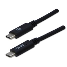 Logo USB kabel (3.2 gen 1), 1m, 5 Gb/s, 5V/3A, czarny, blistr
