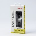 Logo USB kabel (3.2 gen 2), 1m, Power Delivery 100W, 10 Gb/s, 20V/5A, czarny, box, oplot nylonowy, aluminiowa osłona złącza