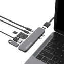 USB (3.1), USB typ C hub 7-port, MacHub-Pro, szary, Promate, USB 3.1, USB 3.0, Thunderbolt 3,TF, SD, HDMI