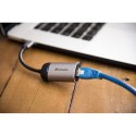 USB (3.1) hub 1-port, 49146, szara, długość przewodu 10cm, Verbatim, adapter USB C na Ethernet