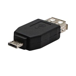 USB redukcja, (2.0), USB A F, OTG, czarna, Logo