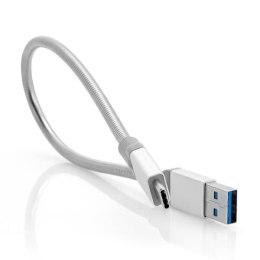 Verbatim USB kabel (3.1), USB A M - 0.3m, srebrny, box, 48868