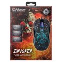 Defender Mysz Invoker GM-947, 3200DPI, optyczna, 6kl., przewodowa USB, czarna, do gry, podświetlona