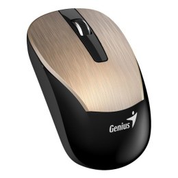 Genius Mysz Eco-8015, 1600DPI, 2.4 [GHz], optyczna, 3kl., bezprzewodowa USB, czarno-złota, wbudowany akumulator