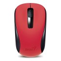 Genius Mysz NX-7005, 1200DPI, 2.4 [GHz], optyczna, 3kl., bezprzewodowa USB, czerwona, AA