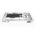 E-blue Auroza, zestaw klawiatura z optyczną mysz do gier, US, do gry, przewodowa (USB), biała