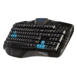 E-blue Combatant- EX, klawiatura US, do gry, podświetlane krawędzie, odporna na zalanie rodzaj przewodowa (USB), czarna