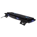 E-blue Combatant- EX, klawiatura US, do gry, podświetlane krawędzie, odporna na zalanie rodzaj przewodowa (USB), czarna
