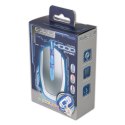 E-blue Mysz Mood, 2400DPI, optyczna, 3kl., przewodowa USB, srebrna, 3 kolory podświetlania