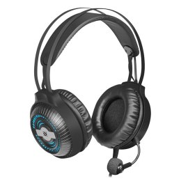 Defender Stellar, Gaming Headset, słuchawki z mikrofonem, regulacja głośności, czarna, 2.0, 50 mm przetworniki typ 2x 3.5 mm jac