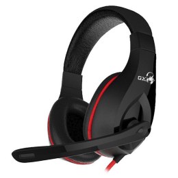 Genius HS-G560 GX LYCHAS, Gaming Headset, słuchawki z mikrofonem, regulacja głośności, czarno/czerwony, 3.5 mm jack