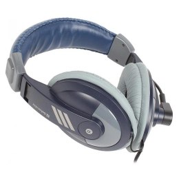 Defender Gryphon 750, słuchawki z mikrofonem, regulacja głośności, niebieska, zamykane, 2x 3.5 mm jack