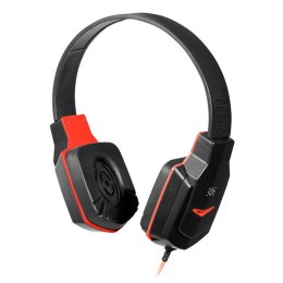 Defender Warhead G-320, Gaming Headset, słuchawki z mikrofonem, regulacja głośności, czarno-czerwona, 2.0, 2x 3.5 mm jack