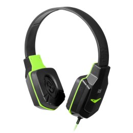 Defender Warhead G-320, Gaming Headset, słuchawki z mikrofonem, regulacja głośności, czarno-zielona, 2.0, 2x 3.5 mm jack