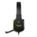 Defender Warhead G-320, Gaming Headset, słuchawki z mikrofonem, regulacja głośności, czarno-zielona, 2.0, 2x 3.5 mm jack