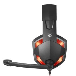 Defender Warhead G-370, Gaming Headset, słuchawki z mikrofonem, regulacja głośności, czarno-czerwona, 2.0, 2x 3.5 mm jack + USB