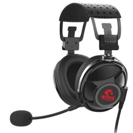 Marvo HG9053, słuchawki z mikrofonem, regulacja głośności, czarna, 7.1 (wirtualne), podświetlane na czerwono, 7.1 (virtual) typ 