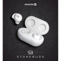 Swissten TWS Stonebuds, zestaw głośnomówiący, biała, 2.0, bluetooth