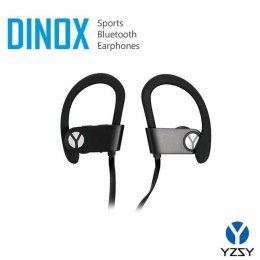 YZSY DINOX, słuchawki z mikrofonem, regulacja głośności, czarna, bluetooth