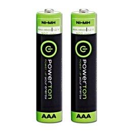 Akumulatorki, AAA (HR03), 1.2V, 900 mAh, Powerton, blistr, 2-pack