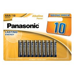 Bateria alkaliczna, AAA, 1.5V, Panasonic, blistr, 10-pack, Bronze, Alkaline power