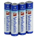 Bateria alkaliczna, AAA, 1.5V, Verbatim, blistr, 4-pack, 49920