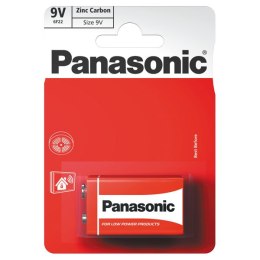 Bateria cynkowo-węglowa, 6F22, 9V, Panasonic, blistr, 1-pack