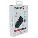 Ładowarka samochodowa SWISSTEN 32,5W, 2-portowy, USB-A, kabel USB-C, Huawei Supercharge