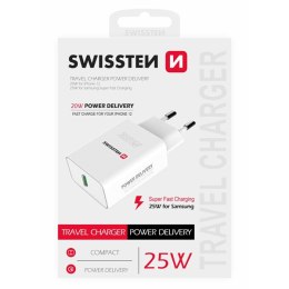 SWISSTEN Zasilacz / sieciowy adapter 25W, 1 port, USB-C, PPS
