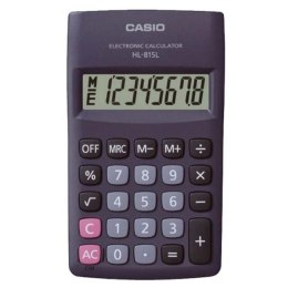 Casio Kalkulator HL 815L BK, czarna, kieszonkowy, 8 miejsc