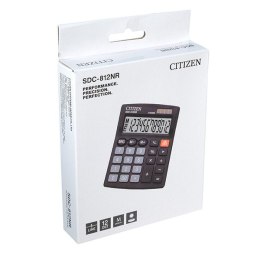 Citizen Kalkulator SDC812NR, czarna, biurkowy, 12 miejsc, podwójne zasilanie