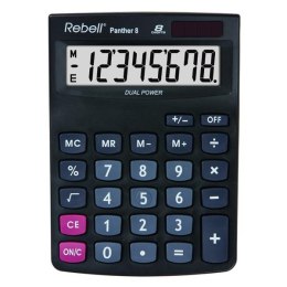 Rebell Kalkulator RE-PANTHER 8 BX, czarna, biurkowy, 8 miejsc