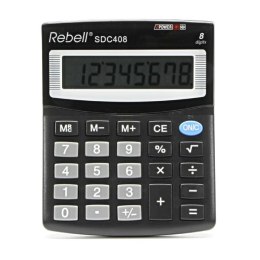 Rebell Kalkulator RE-SDC408 BX, czarna, biurkowy, 8 miejsc