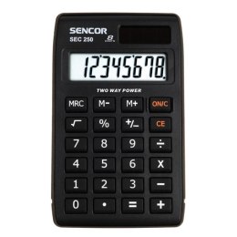 Sencor Kalkulator SEC 250, czarna, biurkowy, 8 miejsc, duży wyświetlacz