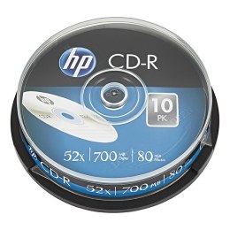 HP CD-R, CRE00019-3, 69308, 10-pack, 700MB, 52x, 80min., 12cm, bez możliwości nadruku, cake box, do archiwizacji danych