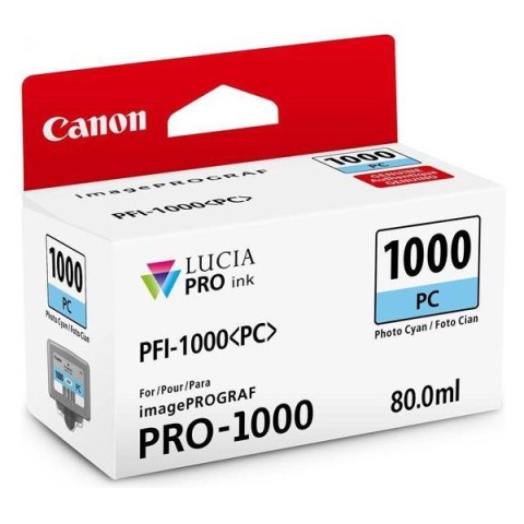 Canon oryginalny ink / tusz 0550C001, cyan, 5140s, 80ml, PFI-1000PC, Canon imagePROGRAF PRO-1000