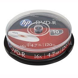 HP DVD+R, DRE00027-3, 4.7GB, 16x, cake box, 10-pack, bez możliwości nadruku, 12cm, do archiwizacji danych