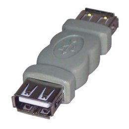 USB 2.0 złączka beczka USB A F - USB A F szara