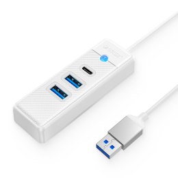 Orico Hub USB-A 2x USB-A 3.1 + USB-C biały