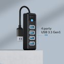 Orico Hub USB-A 4x USB-A 3.1 czarny