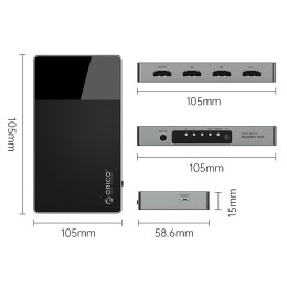 Orico Przełącznik sygnału HDMI 2.0 4K, 3-in 1-out