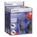Defender Gryphon 750U, słuchawki z mikrofonem, regulacja głośności, czarna, zamykane, USB