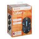 Defender Mysz Cyber MB-560L, 1200DPI, optyczna, 3kl., przewodowa USB, czarna, do gry, podświetlona