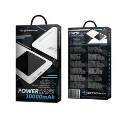 BeePower Power Bank - BP-10PD 10000mAh 22.5W PD USB-C + 2 x USB3.0 biały