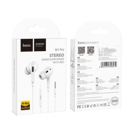 HOCO Słuchawki douszne - M1 Pro jack 3.5mm z mikrofonem biały