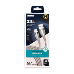 JELLICO USB Kabel - A17 3.1A lightning szary