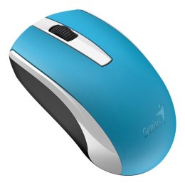 Genius Mysz Eco-8100, 1600DPI, 2.4 [GHz], optyczna, 3kl., bezprzewodowa USB, niebieska, wbudowany akumulator