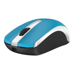 Genius Mysz Eco-8100, 1600DPI, 2.4 [GHz], optyczna, 3kl., bezprzewodowa USB, niebieska, wbudowany akumulator