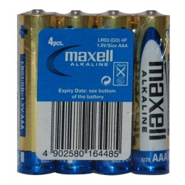 Bateria alkaliczna, LR-3, AAA, 1.5V, Maxell, Folia, 4-pack